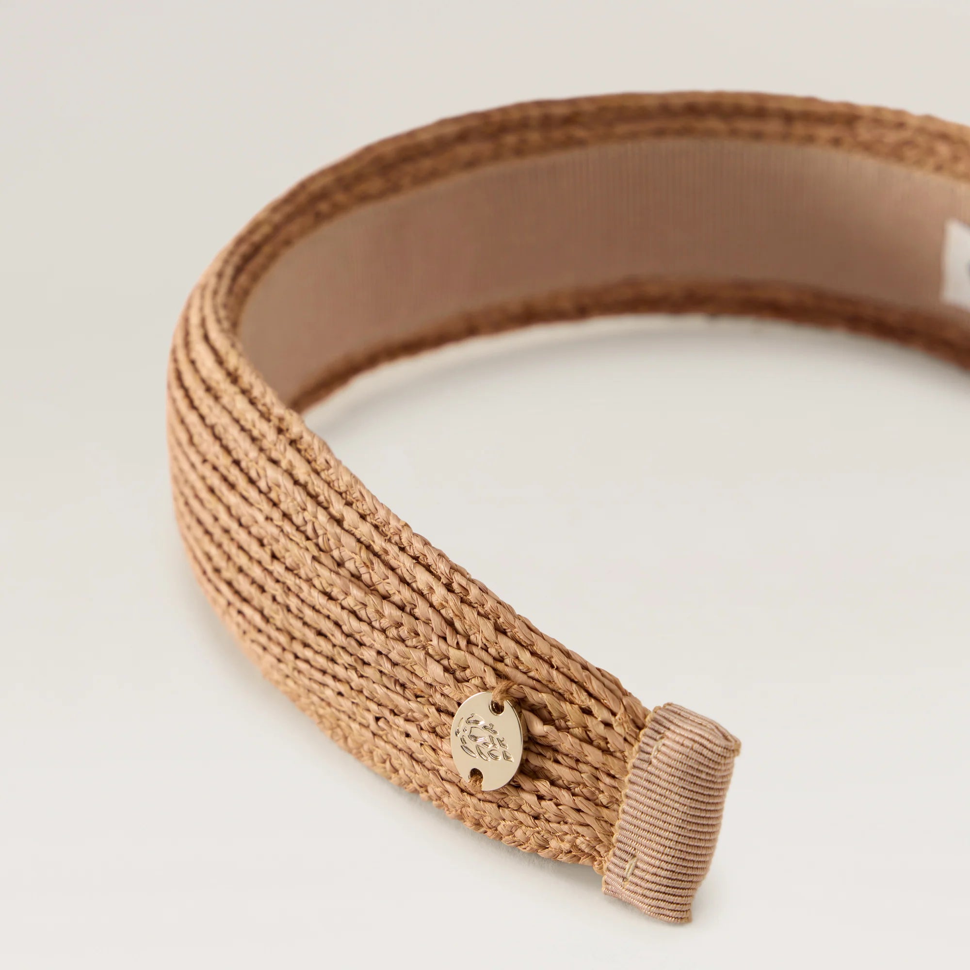 Nimak Raffia Braid Headband Nougat