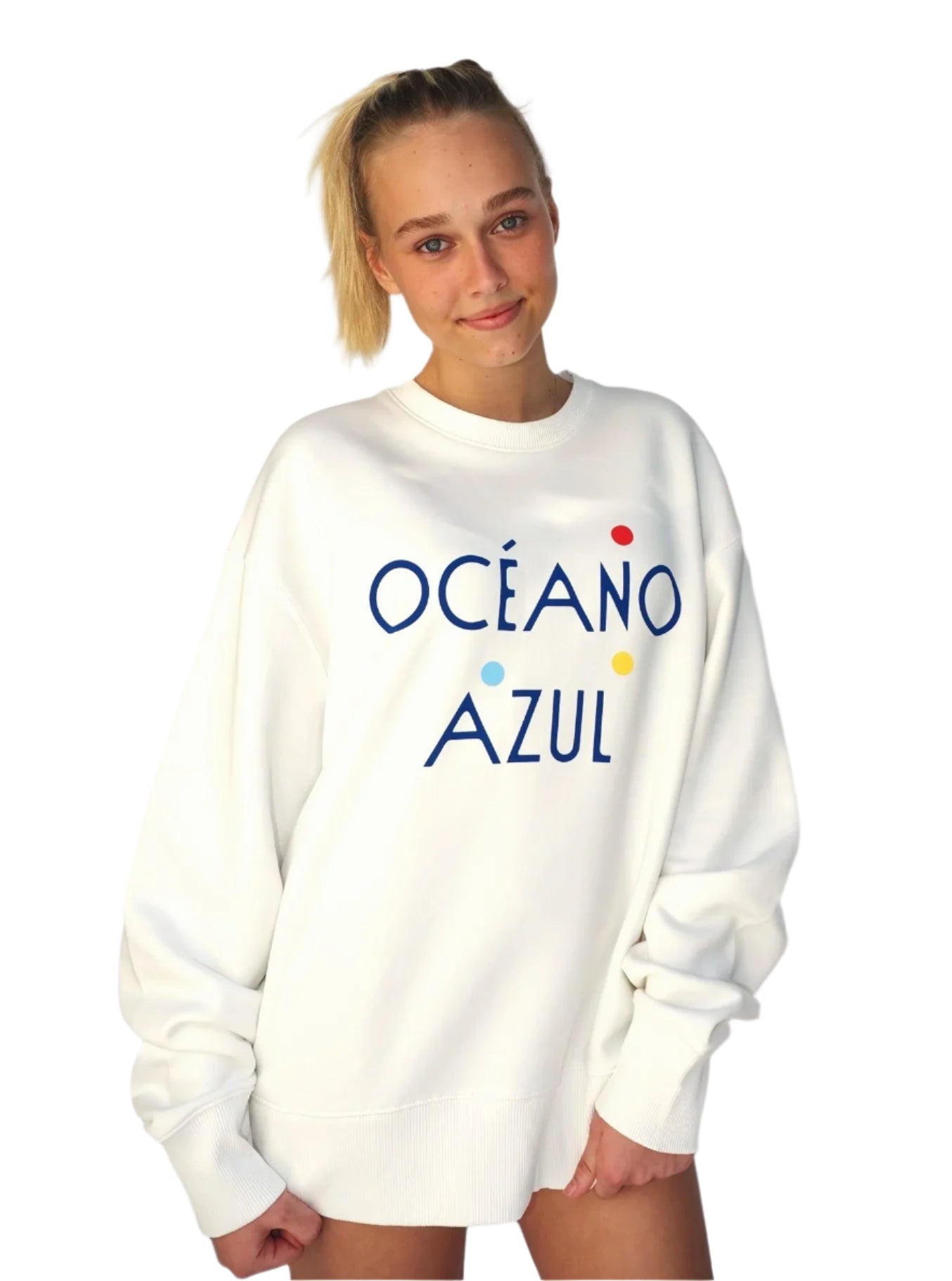 OA_SWEATER Womens White Sweater