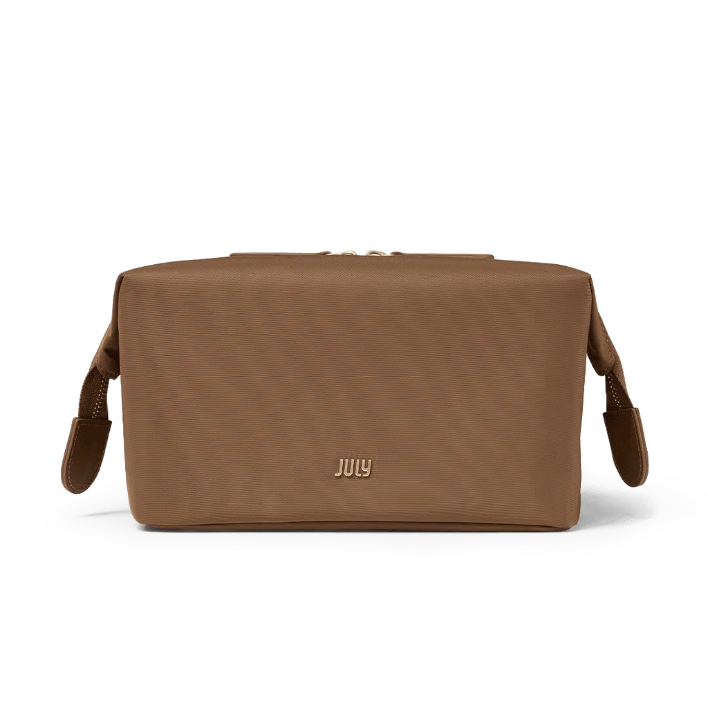 Open Toiletry Bag - Light Brown