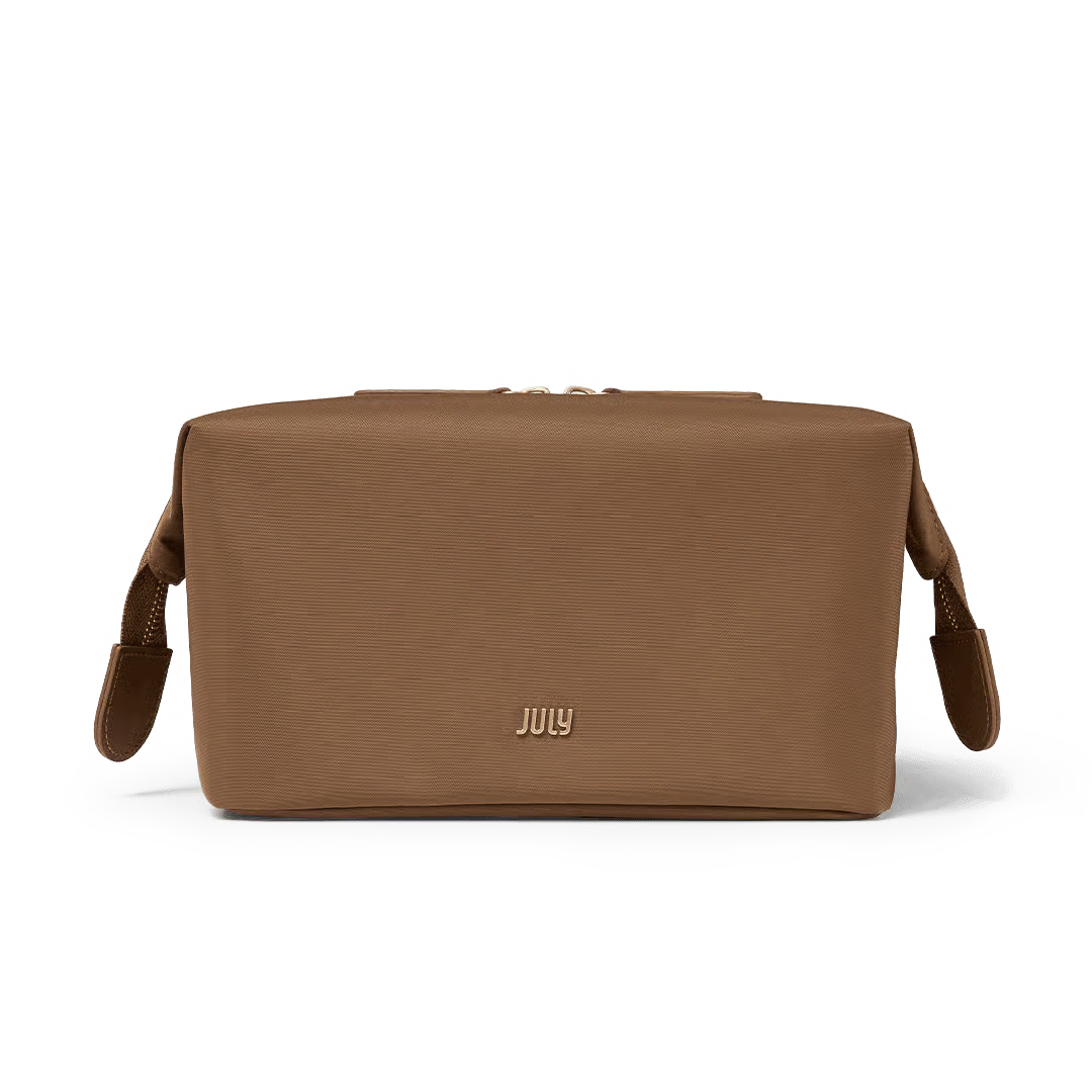 Open Toiletry Bag - Light Brown