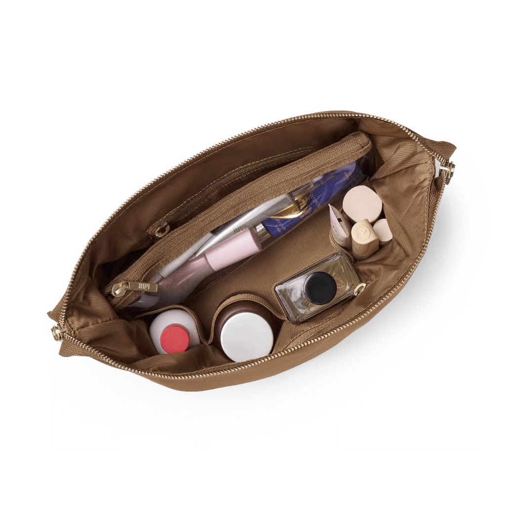 Open Toiletry Bag - Light Brown