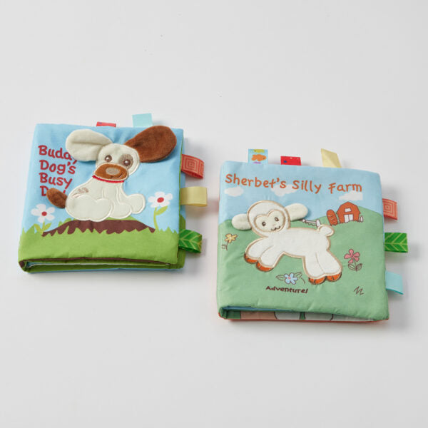 Sherbet’s Farm & Buddy Dog’s Busy Day Fabric Books 2 Asst Designs