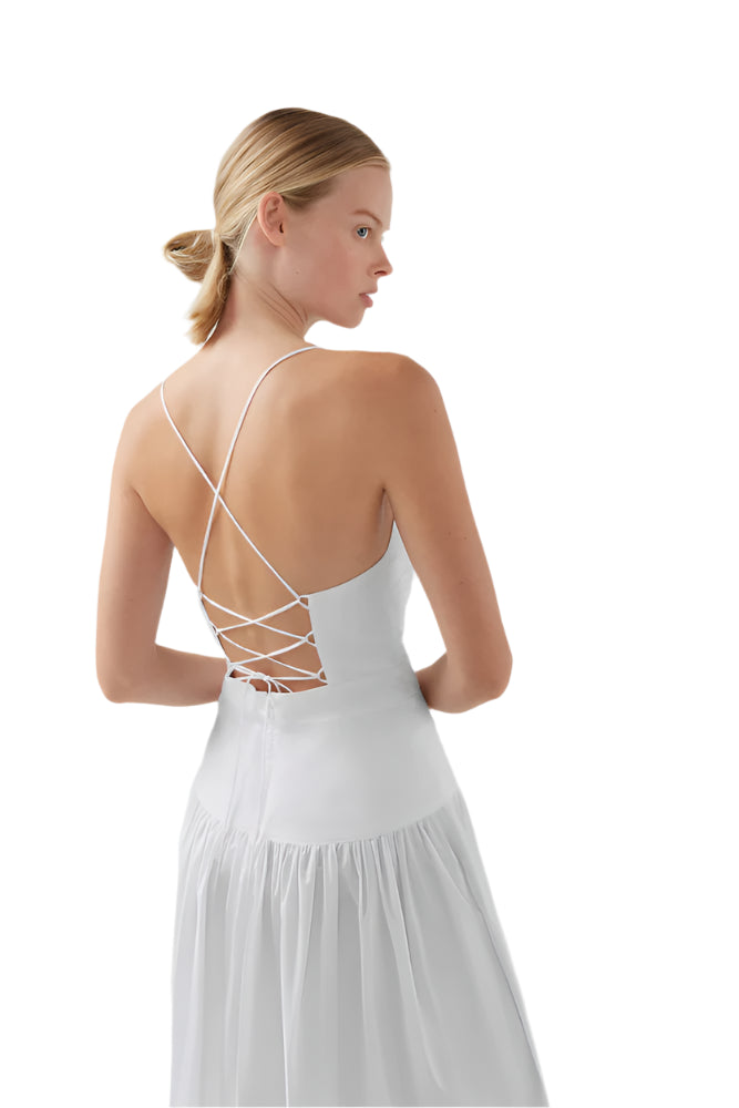 BIRD & KNOLL Posy Dress White | Halcyon Atelier