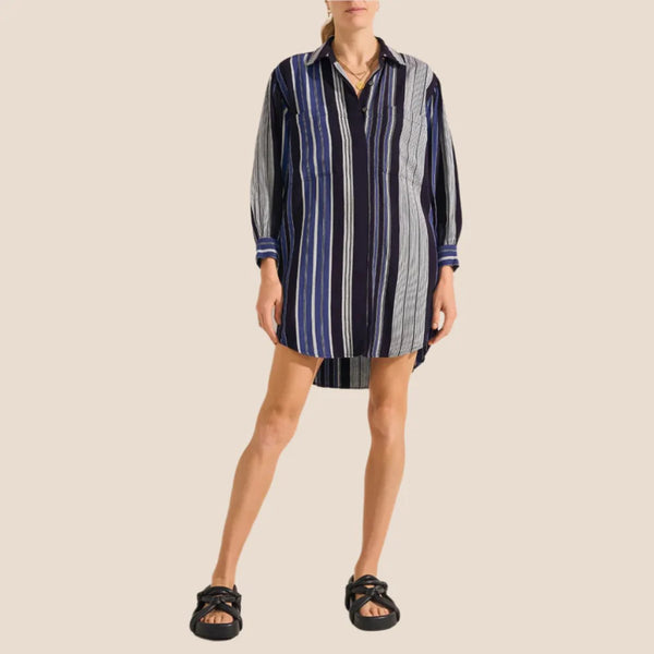 Plutus Delos Stripe Shirtdress