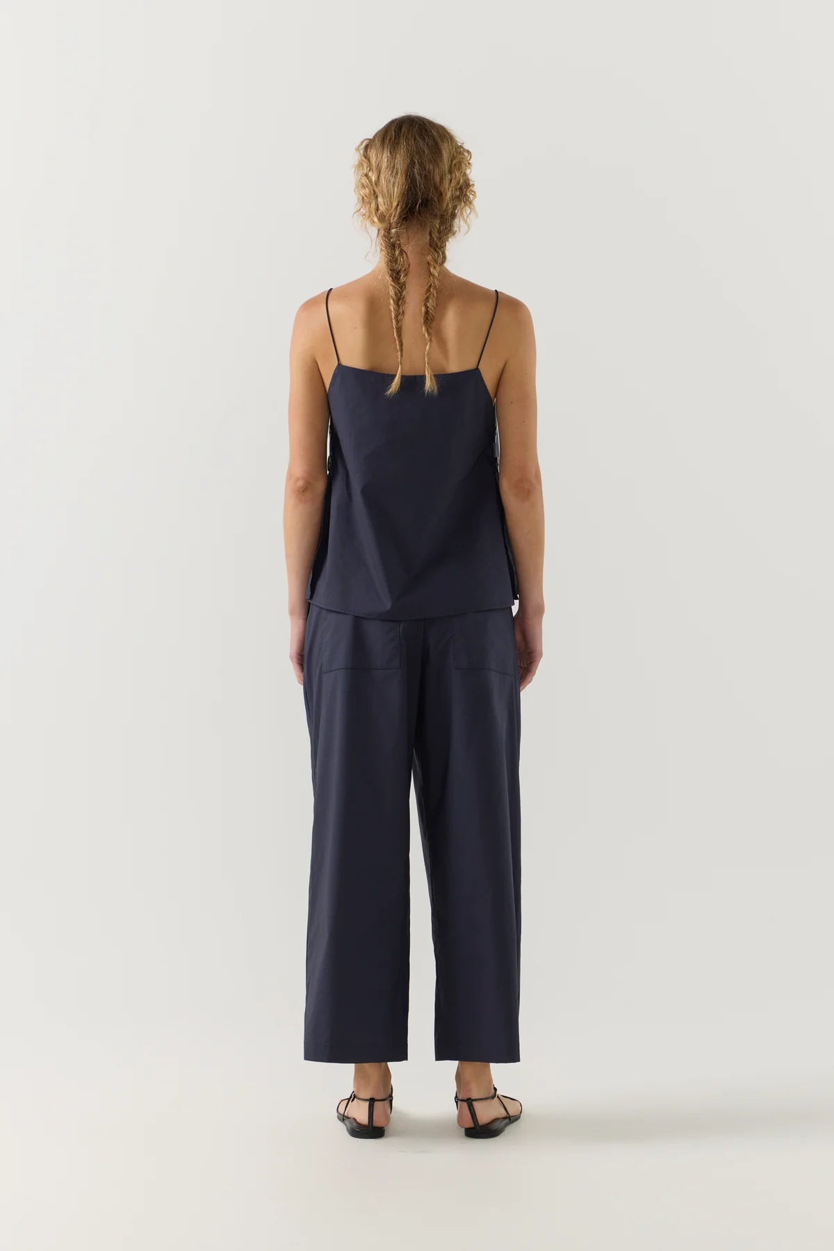 Sabine Pant Navy Poplin