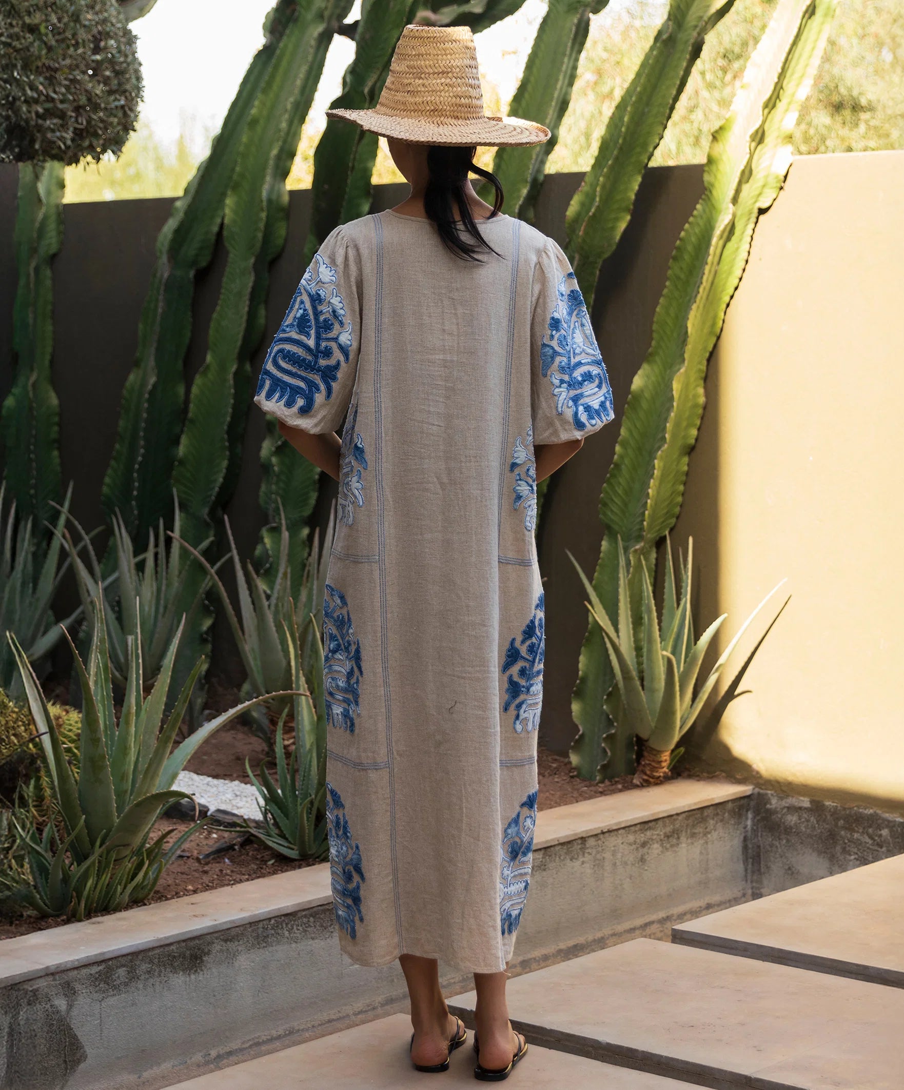 Rose Dress Natural Linen