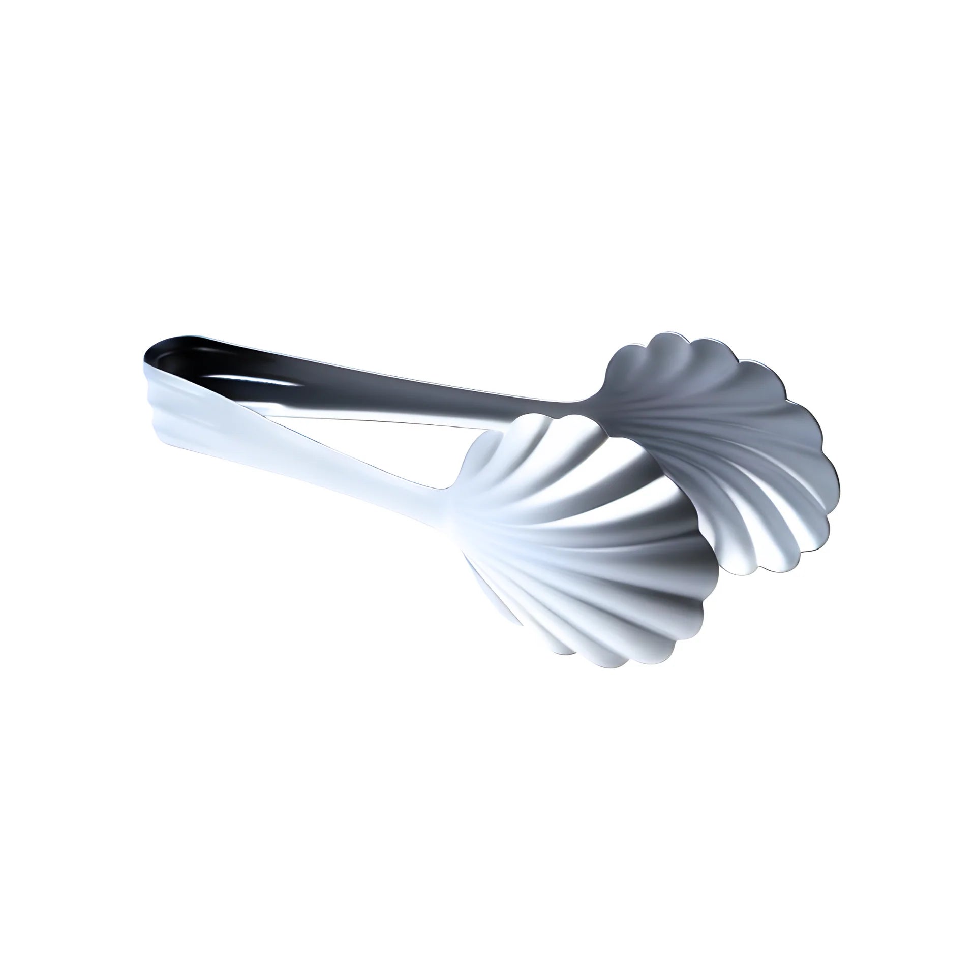 Scalloped Serving Tongs in Stainless Steel