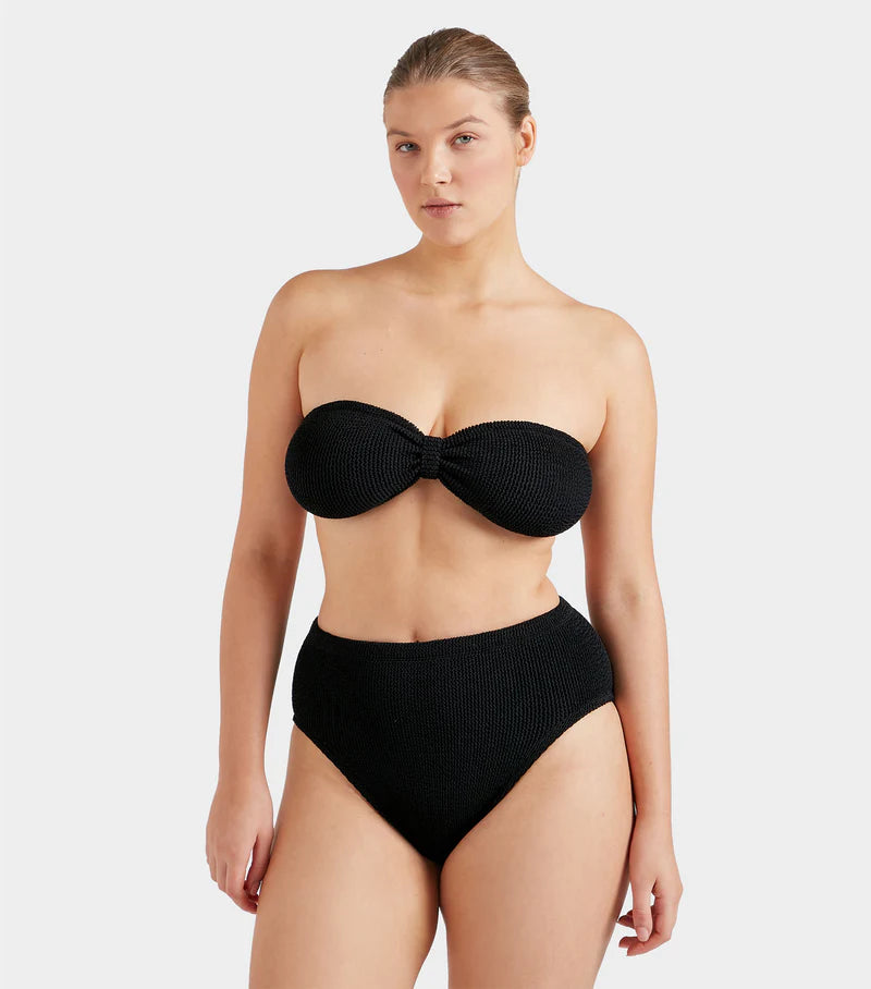 HUNZA G Ruby Bikini Black | Halcyon Atelier