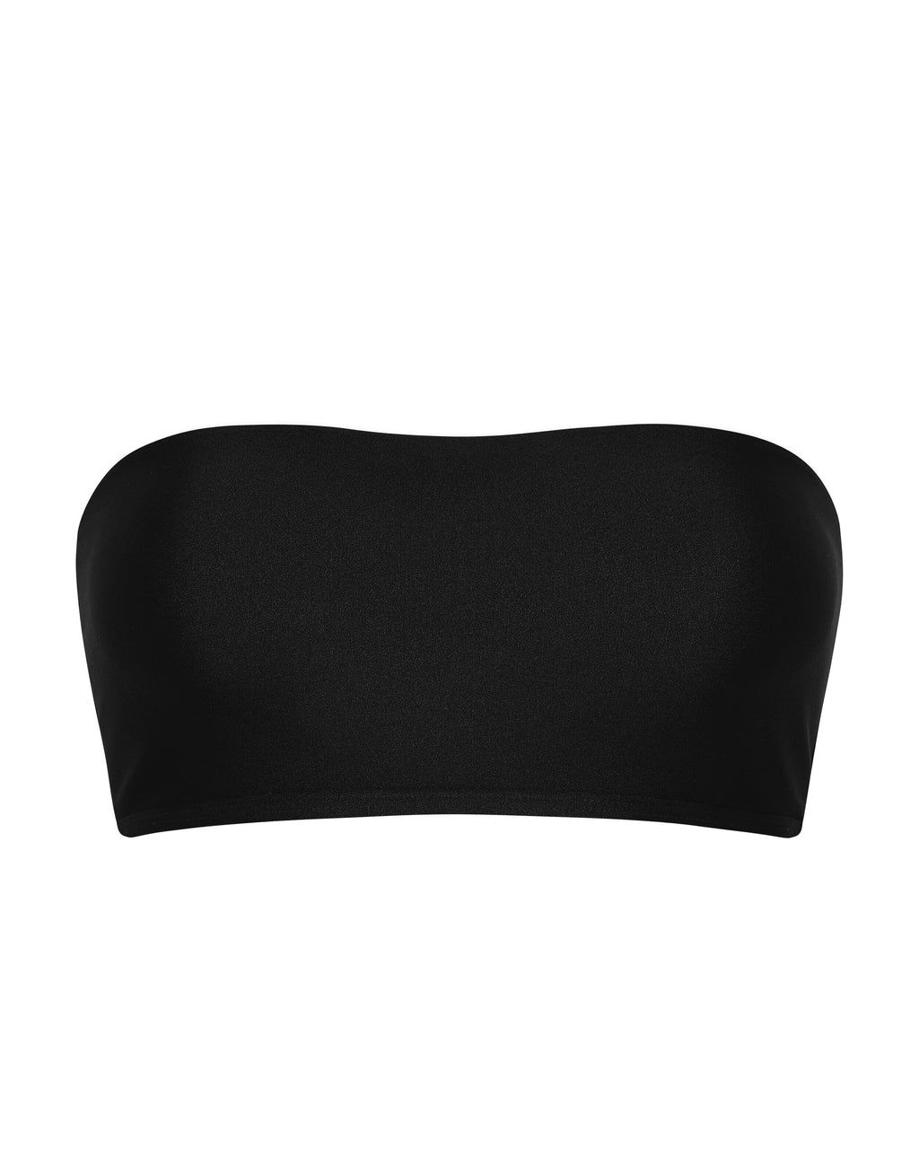 The Bandeau Top Black Rib