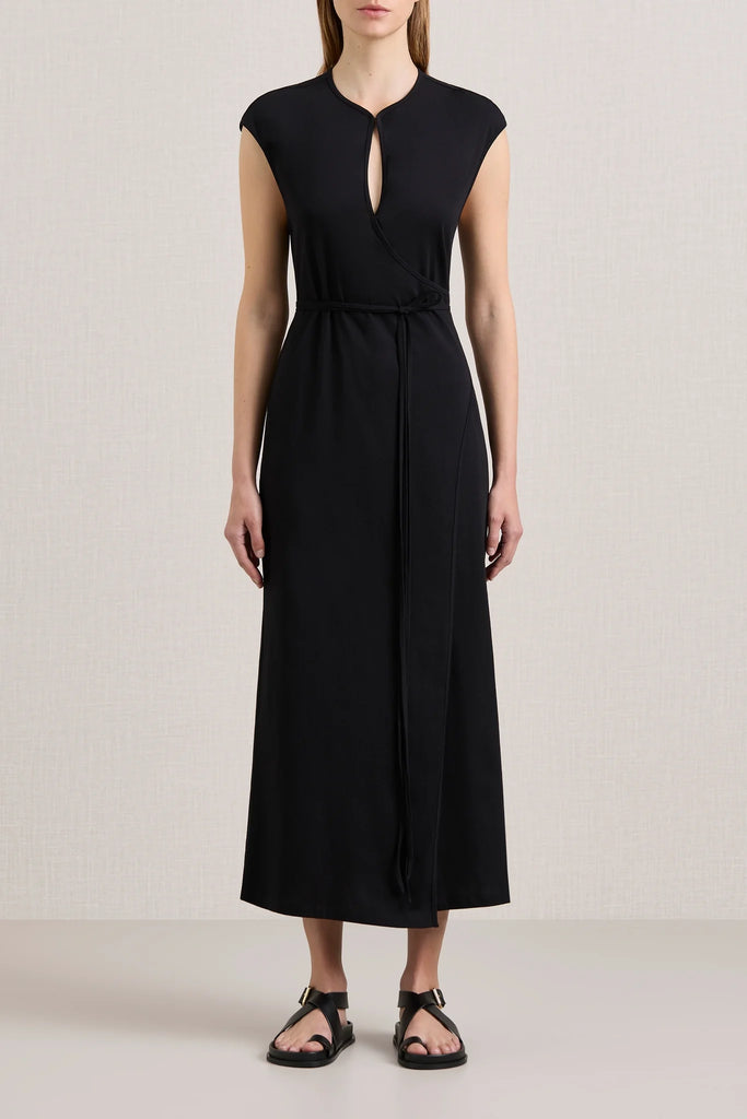 A.Emery The Leigh Jersey Dress - Black | Halcyon Atelier