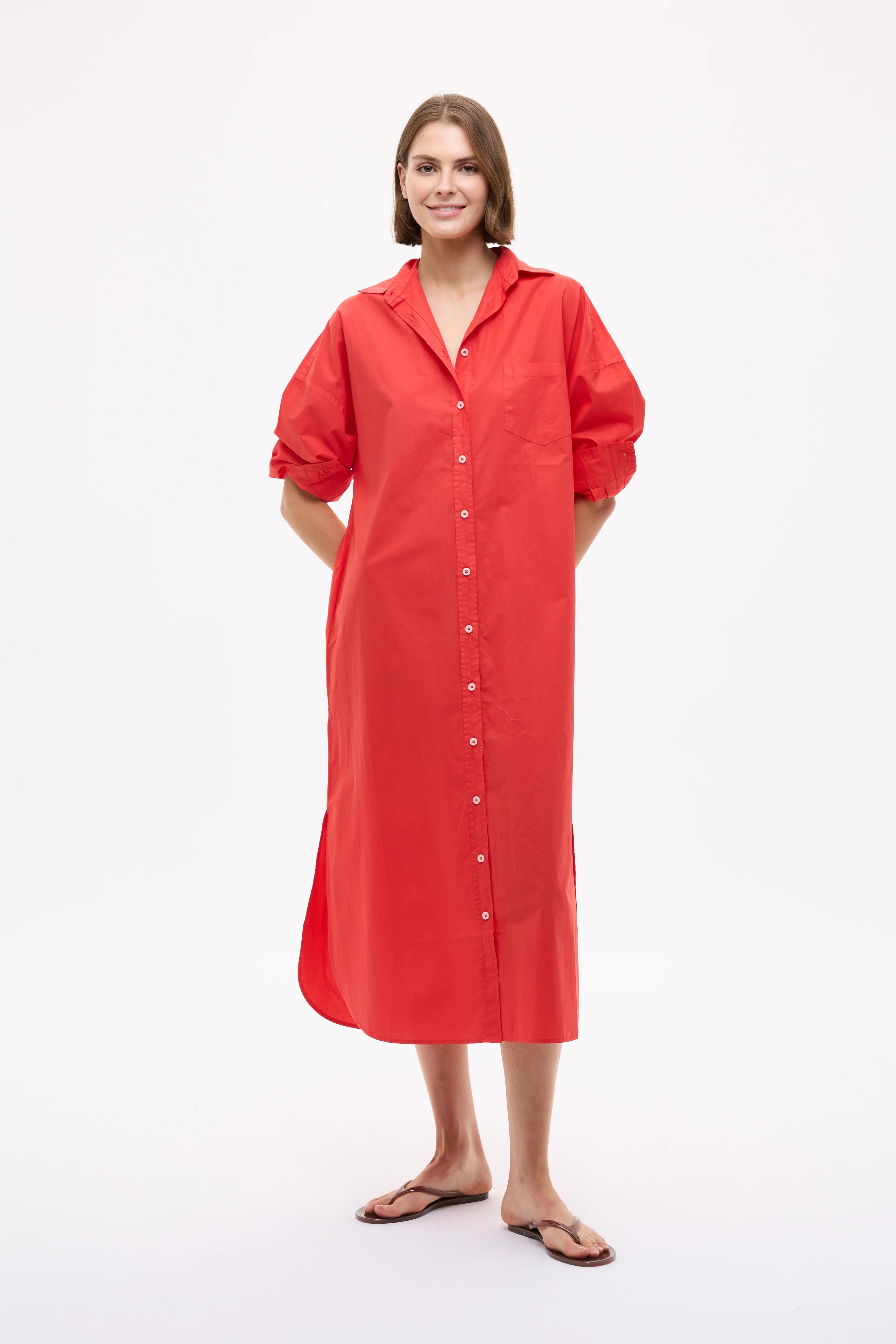 The Chiara Short Sleeve Maxi Dress Salsa