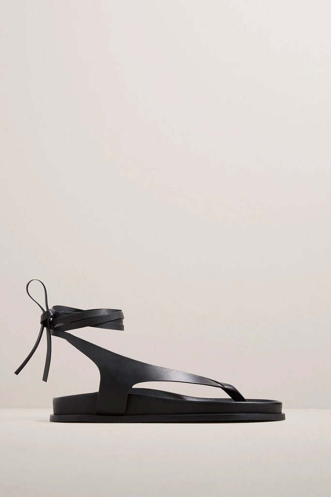 A.Emery The Shel Sandal - Black | Halcyon Atelier