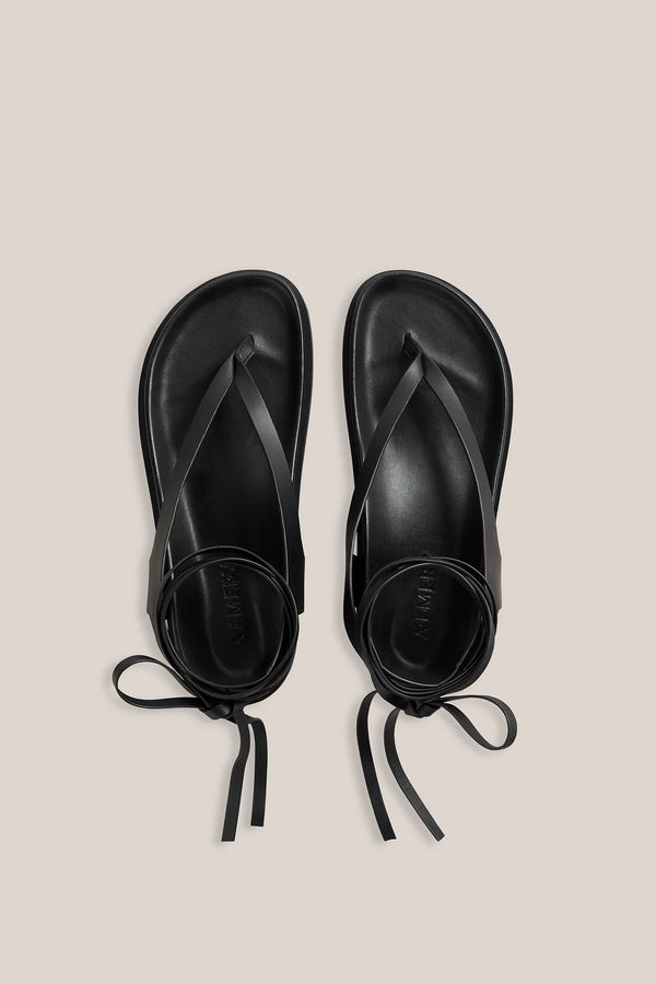 A.Emery The Shel Sandal - Black | Halcyon Atelier