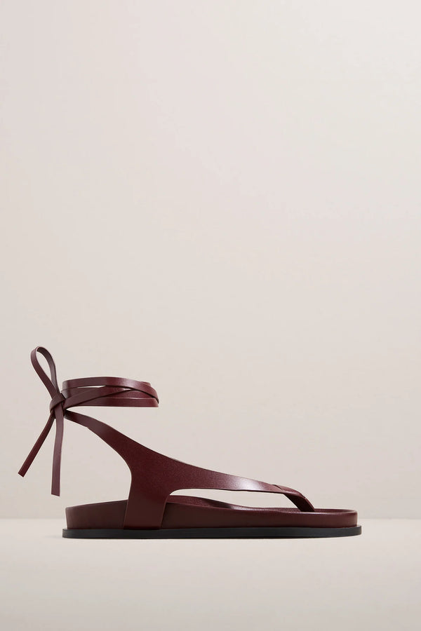 A.Emery The Shel Sandal - Merlot | Halcyon Atelier
