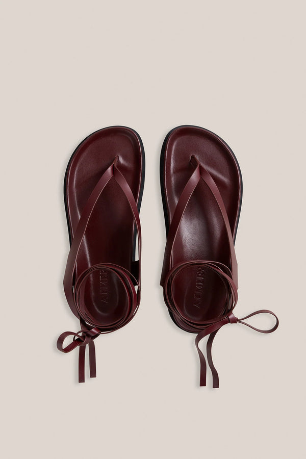 A.Emery The Shel Sandal - Merlot | Halcyon Atelier