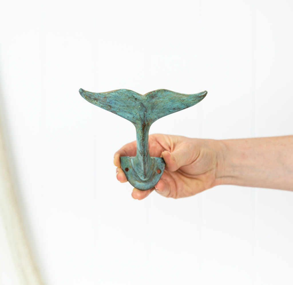 Brass Whale Tail Hook - Aged | Halcyon Atelier