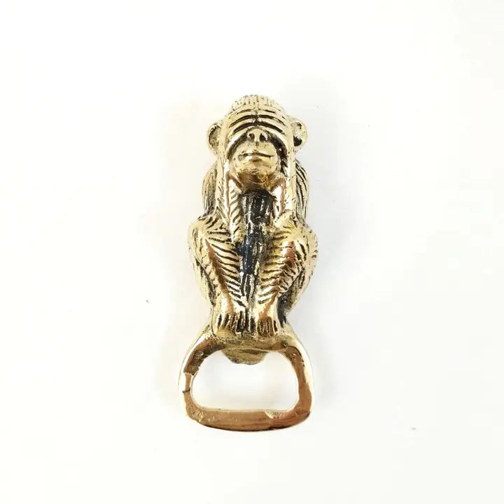 Brass Bottle Opener See No Evil Monkey