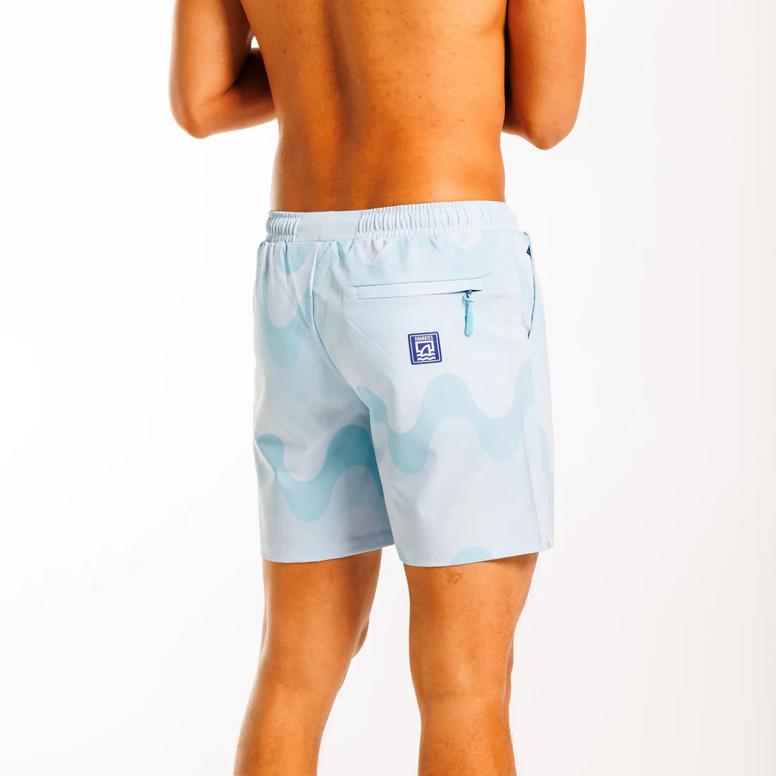 SHARKIES Mens Mint Wave Swim Shorts | Halcyon Atelier