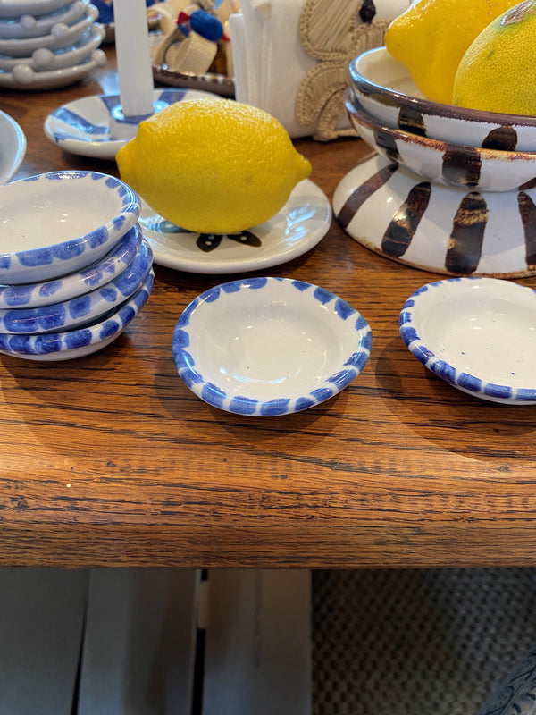 Small Salt Bowl - Blue Stripe