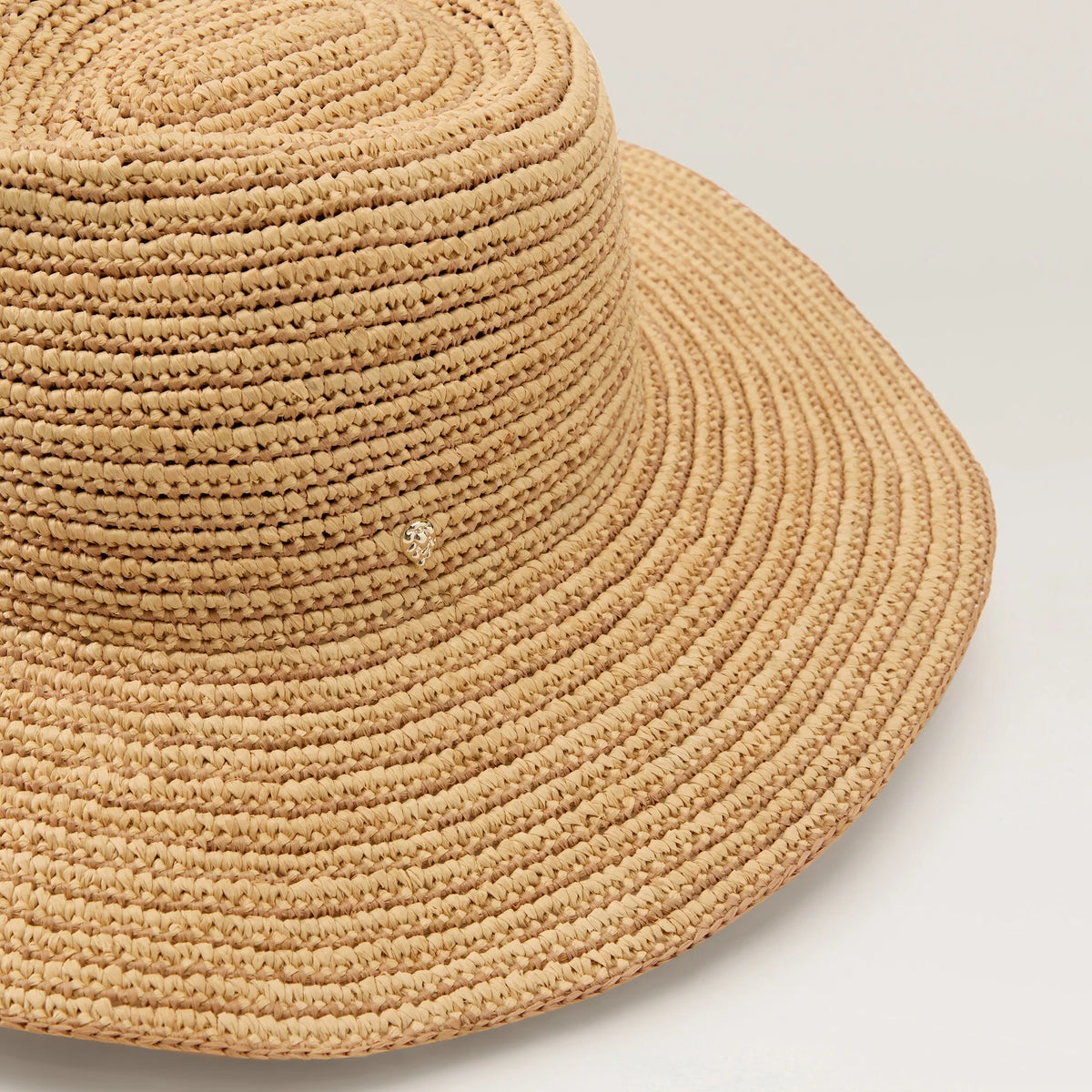 Steevie Raffia Stripe Fedora Natural/Nougat