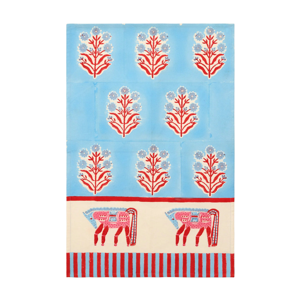 Horse Pink & Blue Tea Towels Set of 2