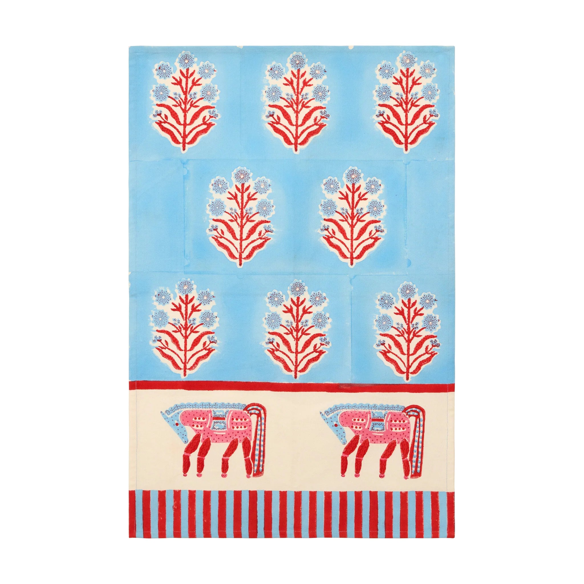 Horse Pink & Blue Tea Towels Set of 2