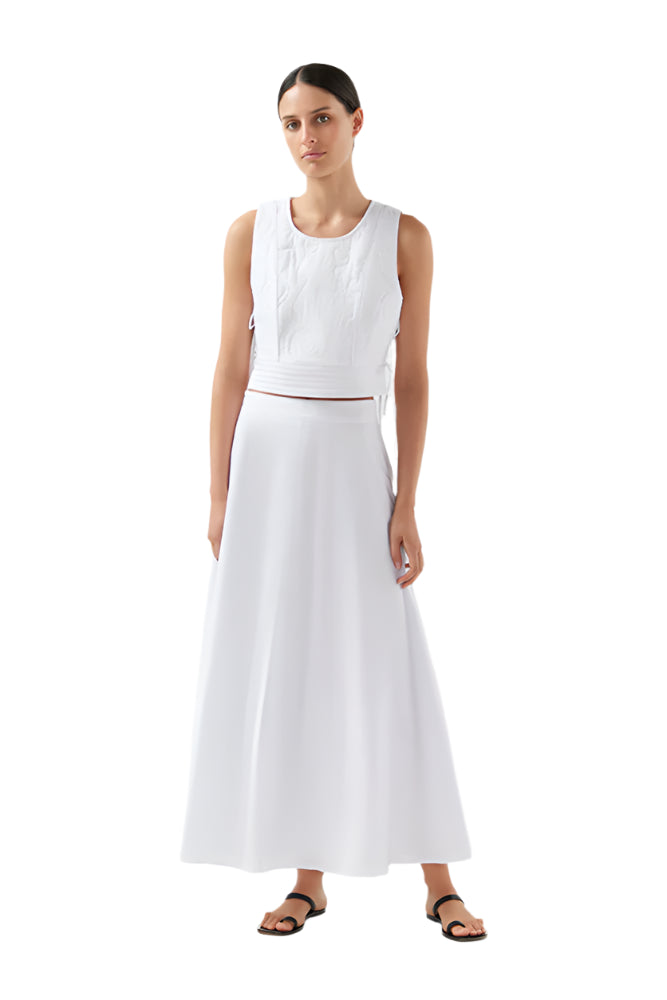 BIRD & KNOLL Vittoria Quilted Top White | Halcyon Atelier