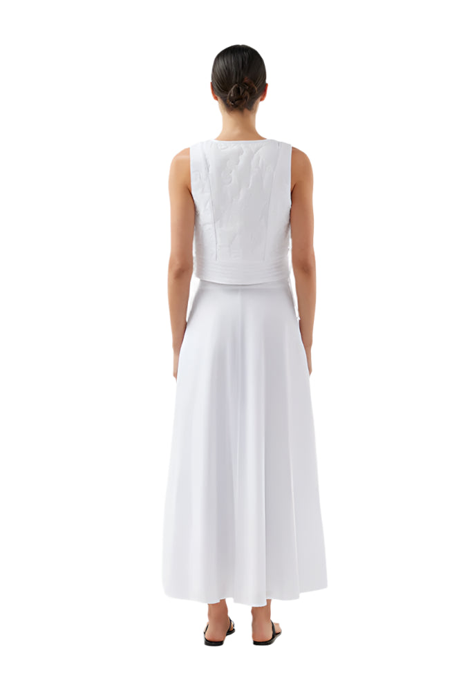 BIRD & KNOLL Vittoria Quilted Top White | Halcyon Atelier