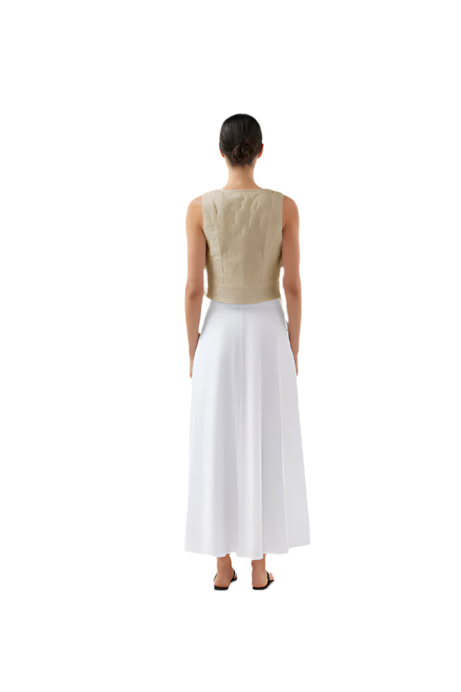 BIRD & KNOLL Story Skirt White | Halcyon Atelier