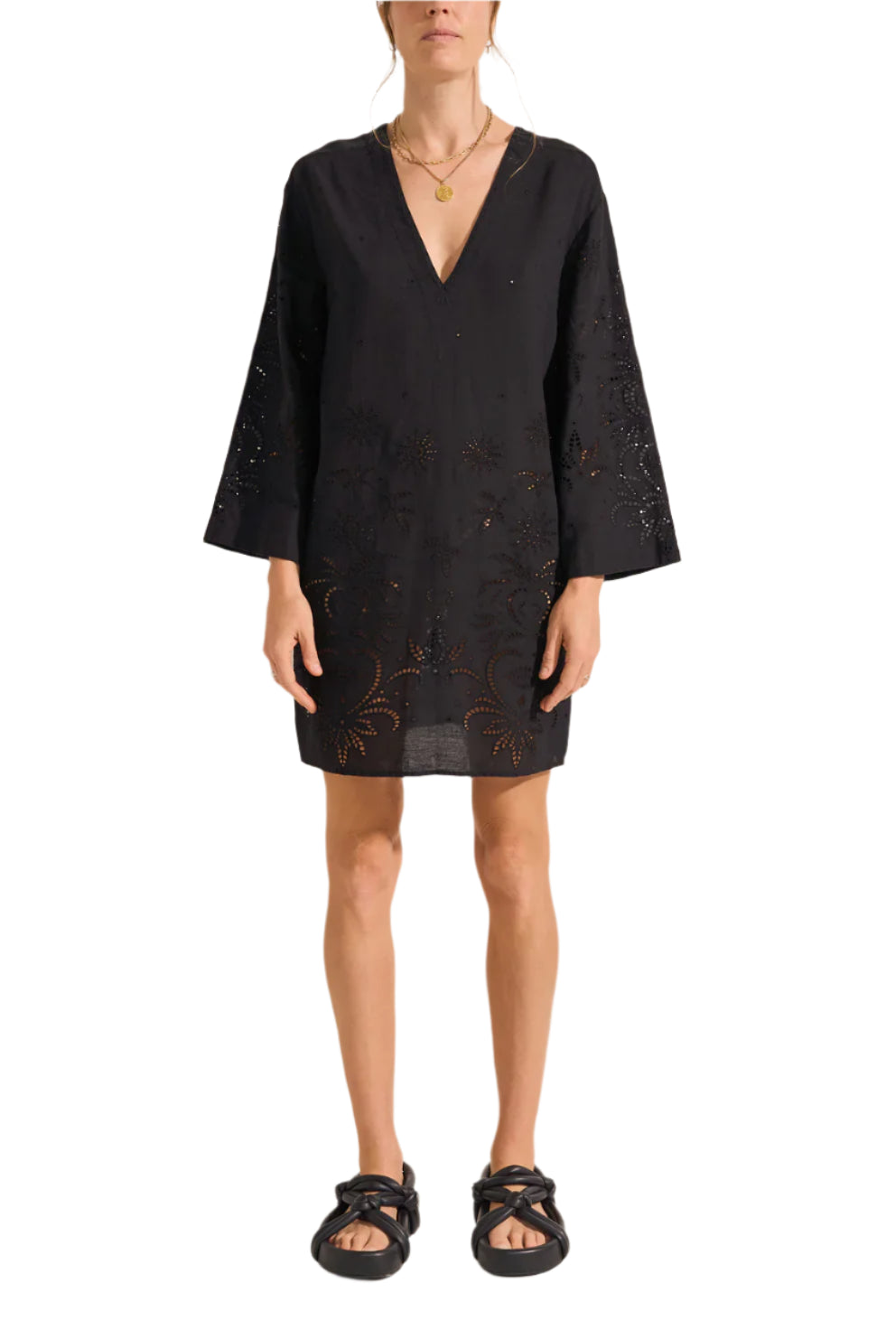 ILIO NEMA Venus Tunic Dress Black | Halcyon Atelier Online Store