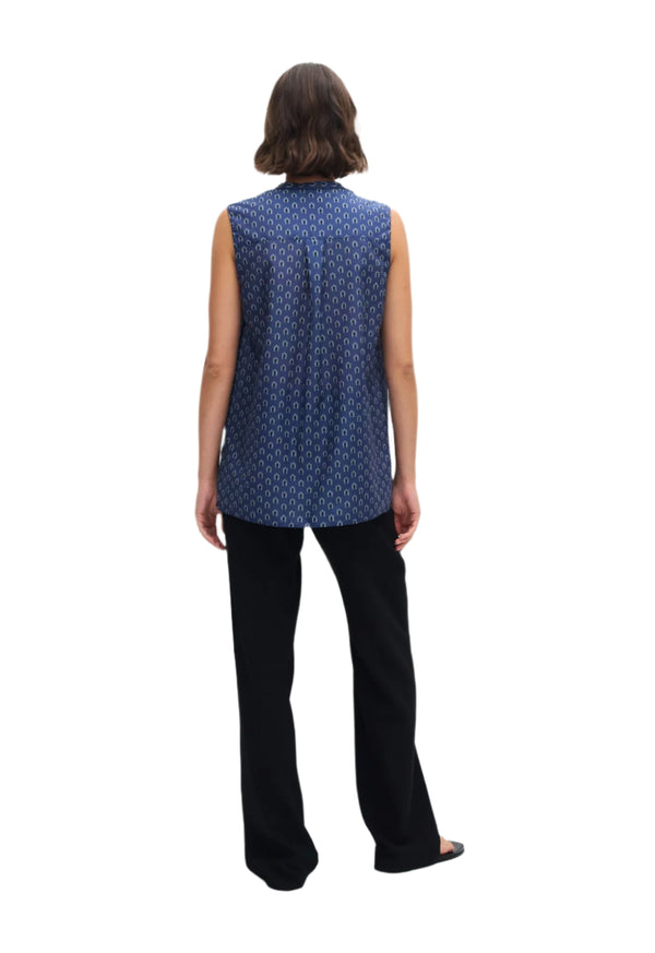 Matteau Sleeveless Pintuck Tunic Cassis | Halcyon Atelier