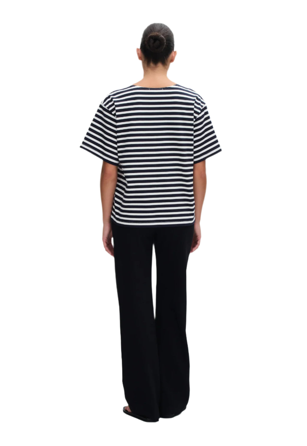 Matteau Relaxed Stripe Tee French Navy | Halcyon Atelier