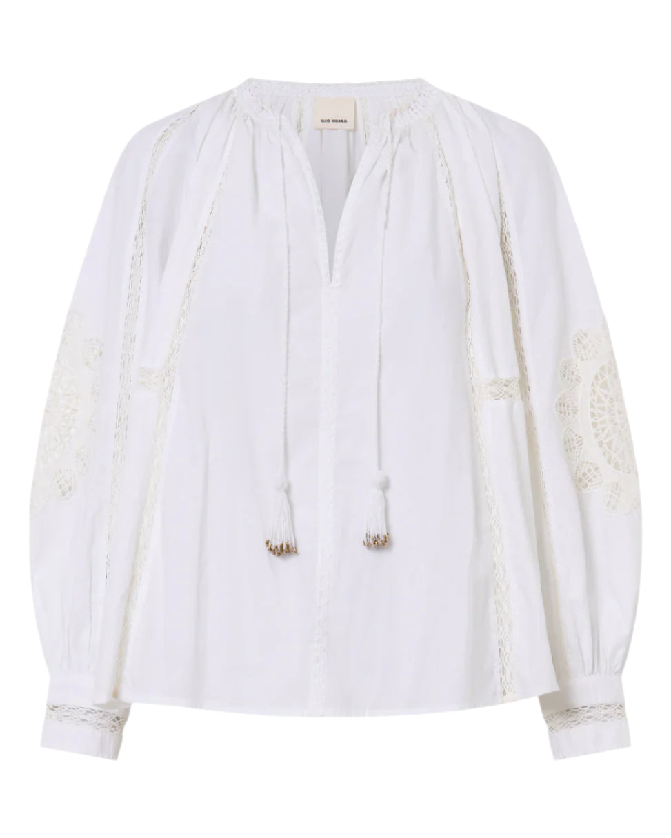 ILIO NEMA Otus Blouse White | Halcyon Atelier