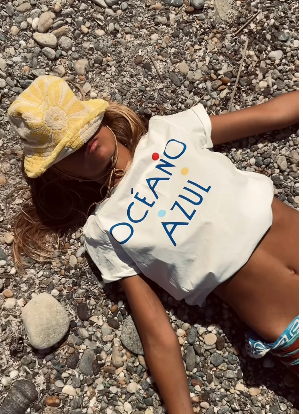 Womens LITTLE PALMA Oceano Azul T-Shirt