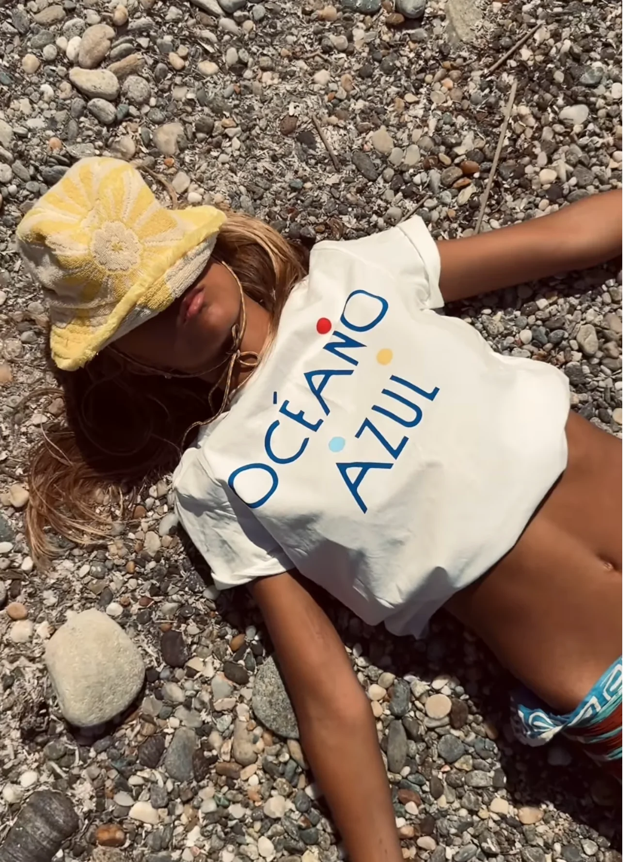 Womens LITTLE PALMA Oceano Azul T-Shirt