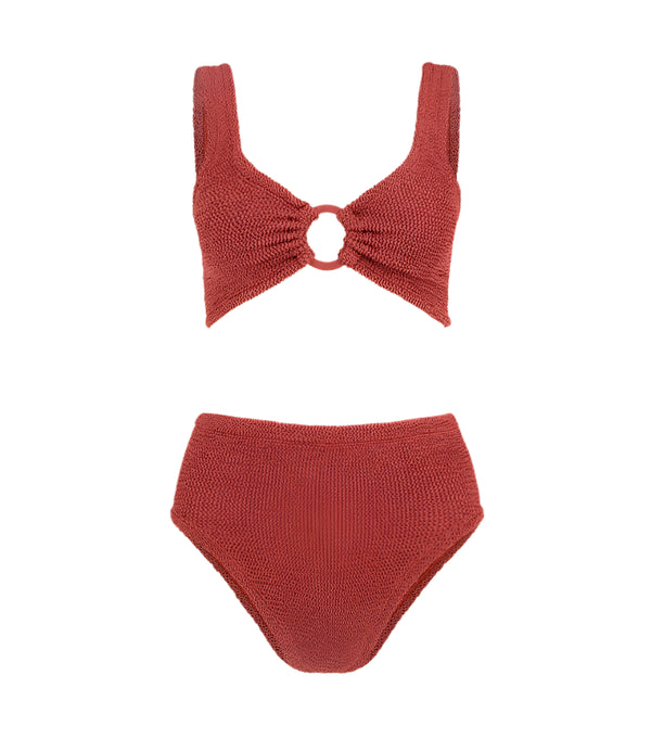 Womens Red Hunza G Two Piece Bikini for Resort or Beachwear