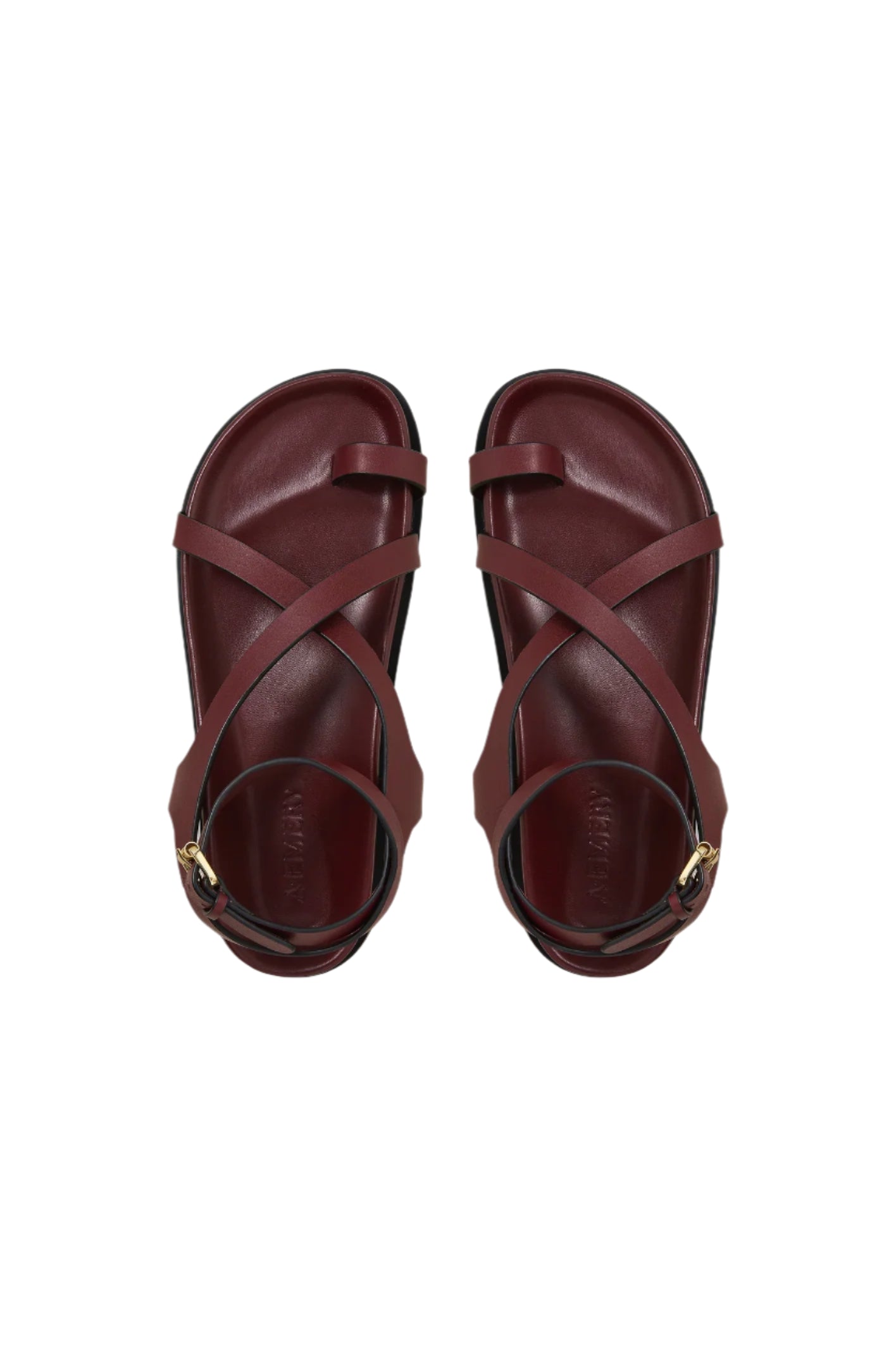A.Emery The Jalen Slim Sandal - Merlot | Halcyon Atelier Online