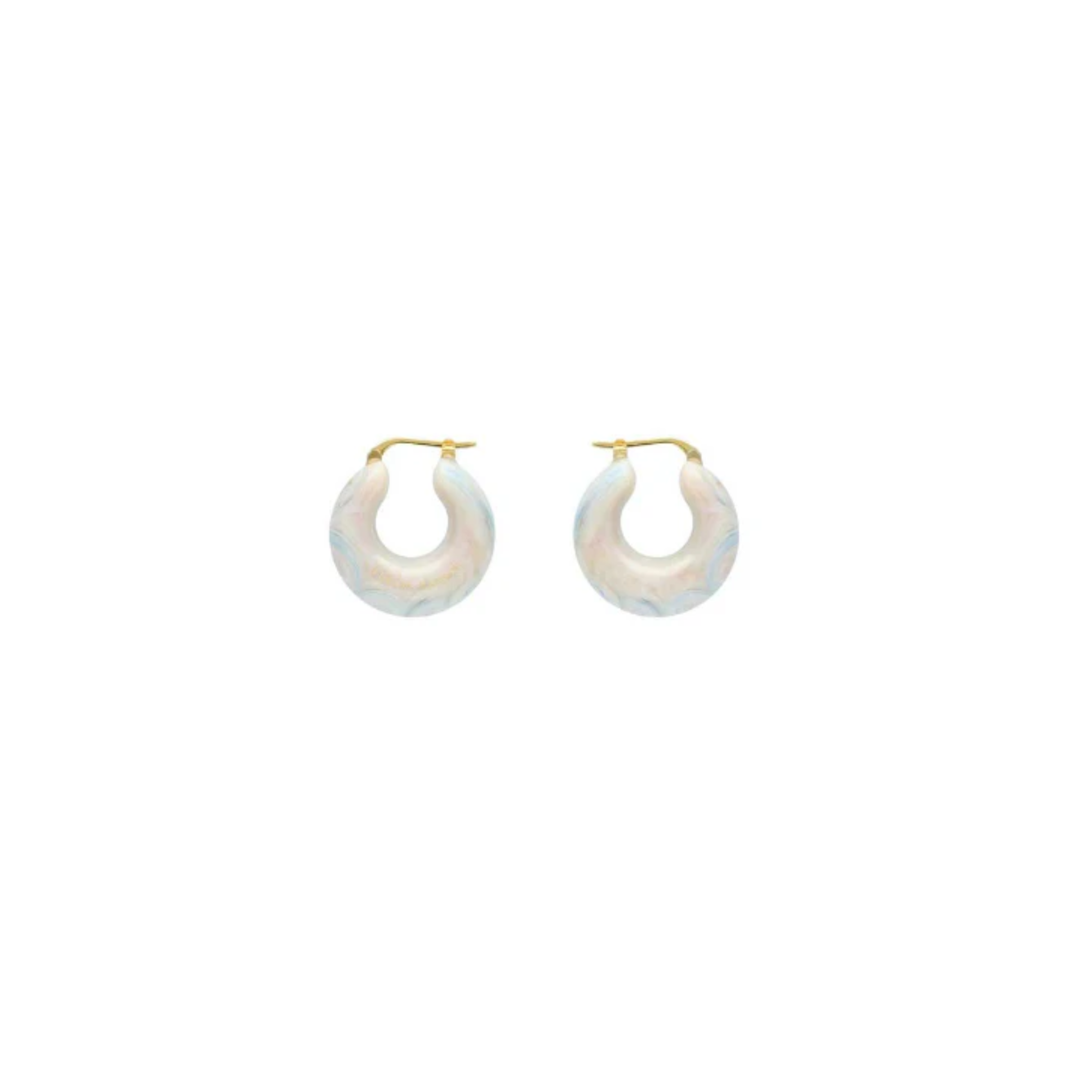 Womens White Earrings Vanessa Baroni - Circlet Earring 