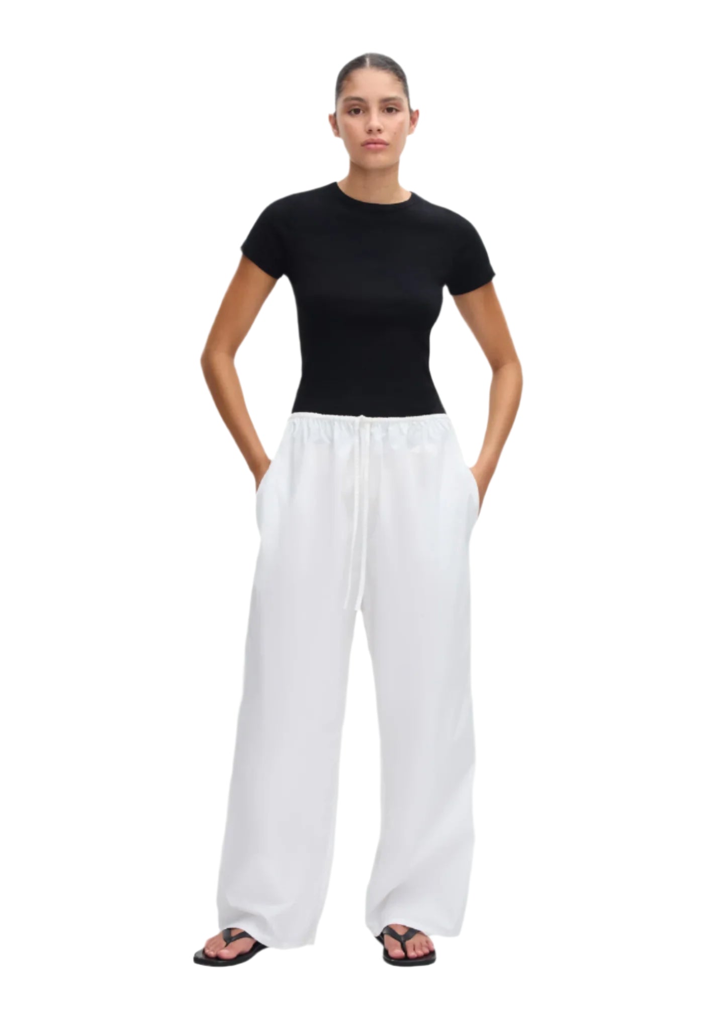 Matteau Drawcord Pant White | Halcyon Atelier