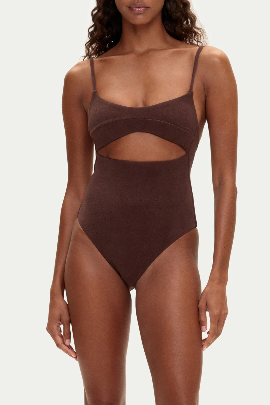 Towelling One Piece - Chocolate