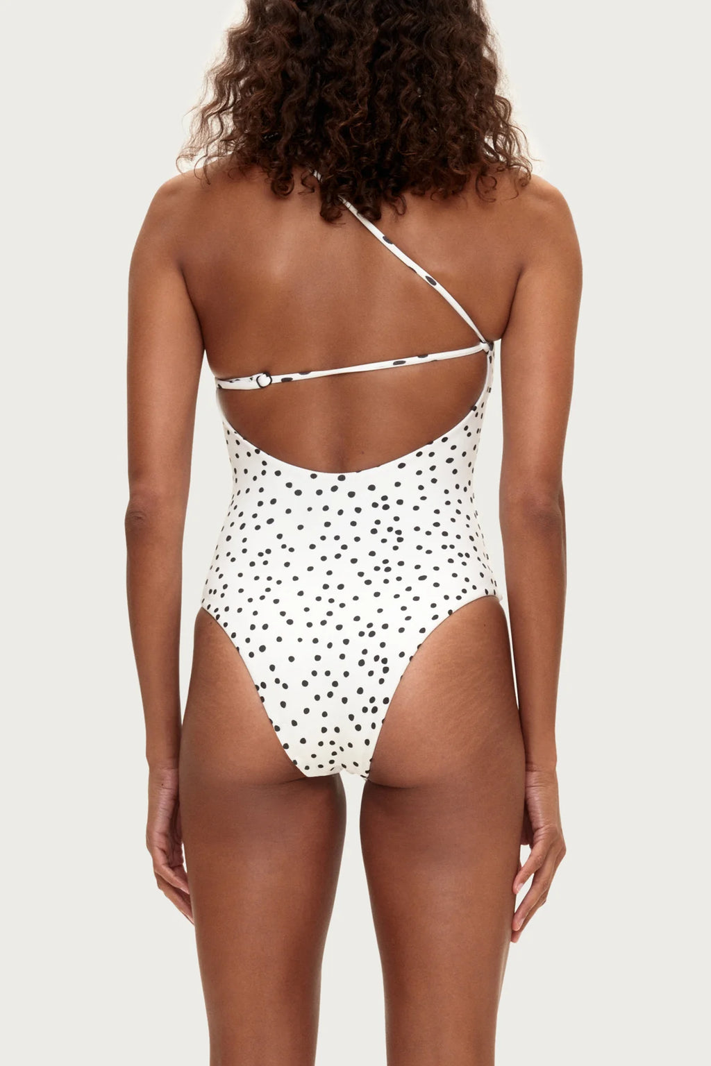 One Shoulder One Piece - Black Spot