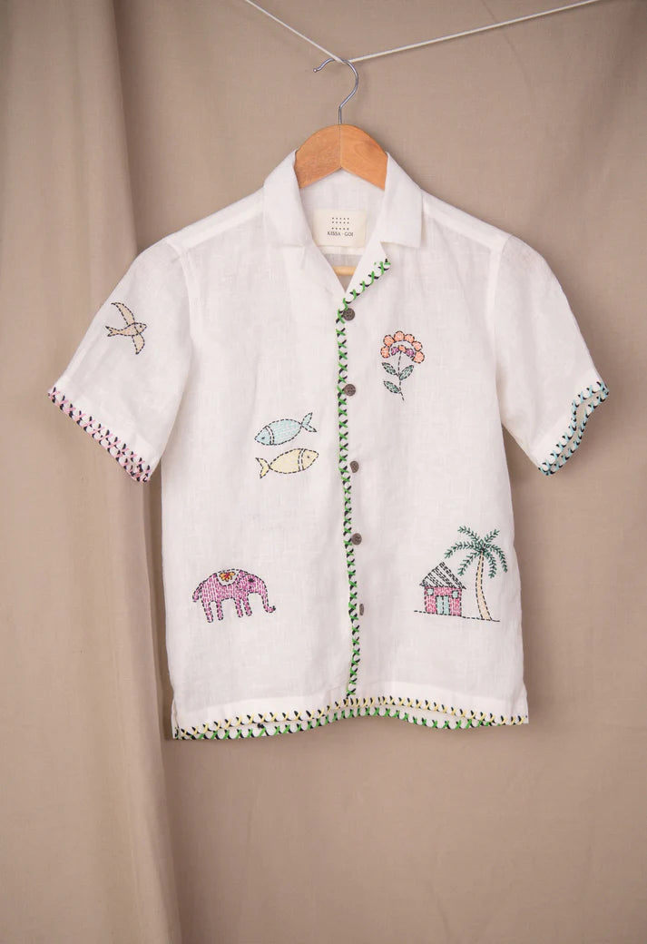 It Takes a Village Junior Linen Shirt