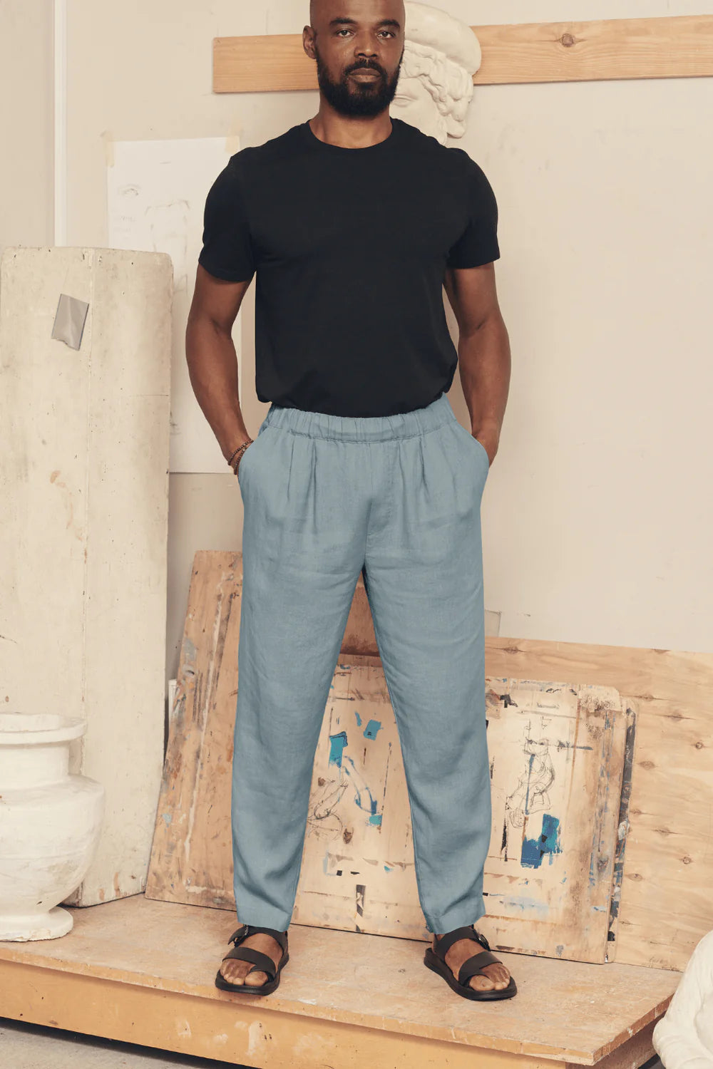 LINEN TALES Acorn Trousers Allure | Halcyon Atelier