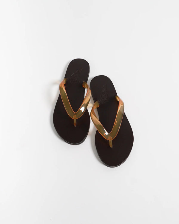 Ancient Greek Sandals Saionara Jelly Sandals Clear Caramel | Halcyon Atelier