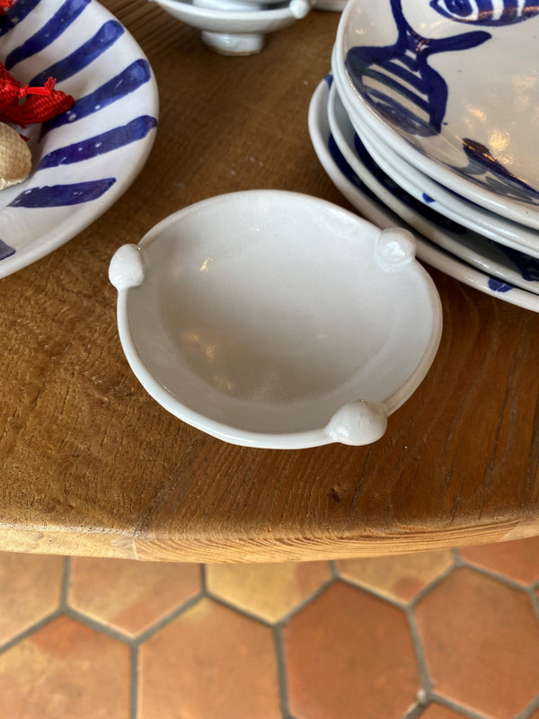 CERAMICS Small Footed Dish - White Ceramic | Halcyon Atelier