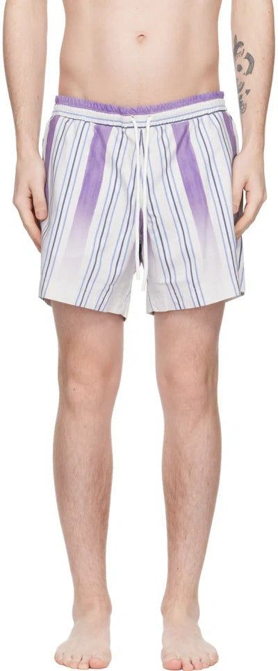 Swim Short - Mineral Faded Stripe Long