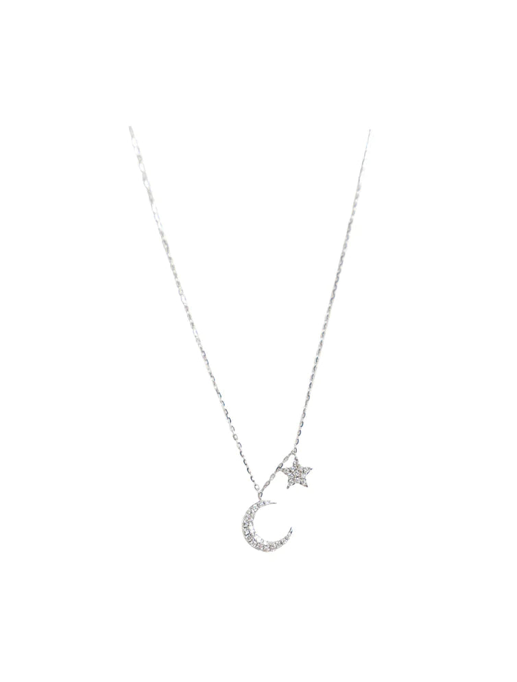 ASTERIA 18ct white gold set diamond necklace