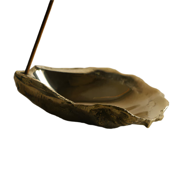 Oyster Incense Holder Brass