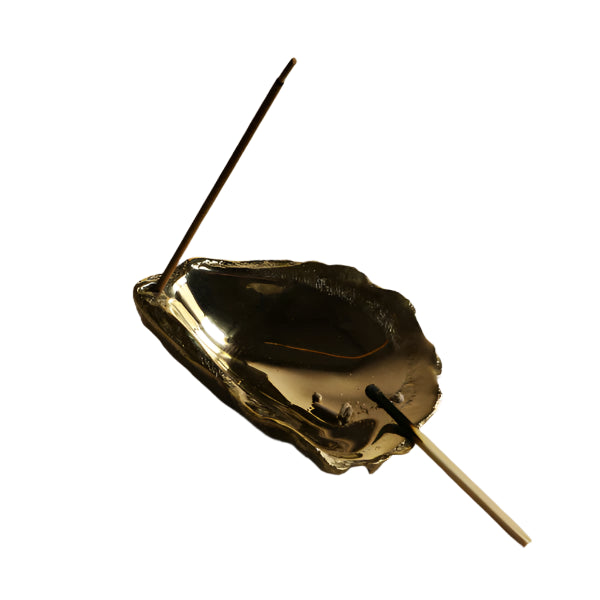 Oyster Incense Holder Brass