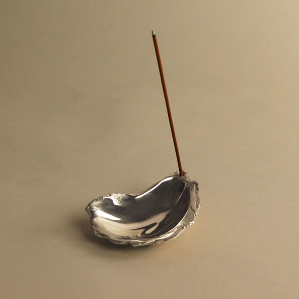 Corey Ashford Oyster Incense Holder Silver | Halcyon Atelier